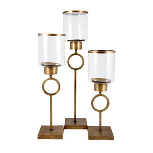 Décoration de table de mariage, porte-bougie unique, best-seller, support à bougie en verre moderne pour table - Product Image 1