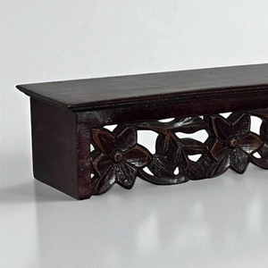 Handmade <b>Black</b> Wooden <b>Wall</b> Self Carved <b>Wall</b> Decor <b>Shelf</b> <b>for</b> Living Room & Entryway Decor Pre-Assembled <b>Wall</b> Hangings Home Decor - Product Image 5