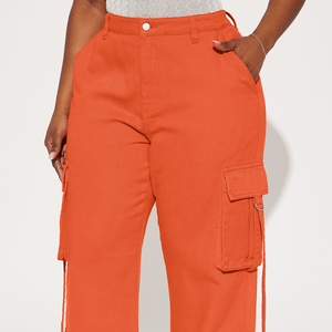 Pantalones Joggers Casuales Holgados Personalizados para Mujer, Pantalones Cargo Grises, Pantalones Anchos Informales para Mujer - Product Image 5