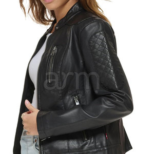 Custom Made Design Solid Color Breathable Women <b>Winter</b> <b>Jacket</b> Streetwear Hot Sale Reasonable Price Women <b>Leather</b> <b>Jacket</b> - Product Image 3