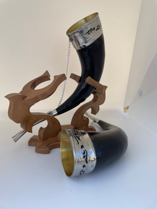 Gobelet de corne de fête Viking poli fabriqué à la main tasse de bière de Style Animal pour boire et décoration de la maison artisanat - Product Image 5