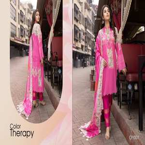 Marca Charizma, Salwar Kameez de Algodón Estampado de Lujo para Mujer, Dupatta de Chifón, Diseños Modernos, Estilo Indio/Pakistaní - Product Image 4