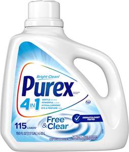 Purex ผงซักฟอกเหลว, ฟรีและชัดเจน, ออนซ์ของเหลว150, โหลด115 - Product Image 3