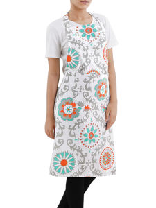 Delantal estampado sin mangas con estilo, accesorio de limpieza de cocina de algodón reciclado duradero para uso en exteriores de cocina de Hotel - Product Image 3