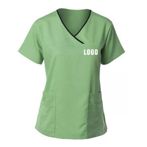 Ensembles d'uniformes de meilleure qualité pour les médecins et les soins infirmiers Uniformes d'hôpital médical Ensembles d'uniformes de gommage à col montant et à manches courtes - Product Image 3