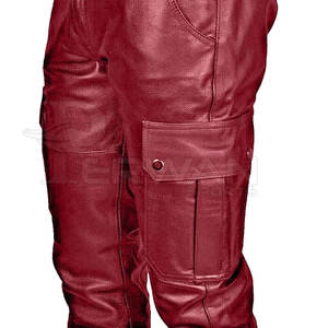 Pantalones de cuero de alta calidad para hombre logotipo personalizado último diseño patrón recto de cintura media-disponible para venta al por mayor - Product Image 6