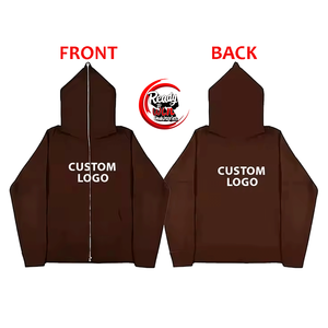 Sudadera con Capucha Personalizada de Alta Calidad para Hombre, Ecológica, Impermeable, 100% Algodón, Gruesa, con Cierre, Estilo Urbano para Invierno, Color Sólido - Product Image 2