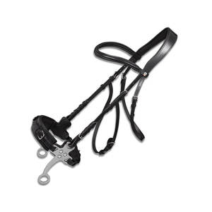 Bridon en cuir de vache de haute qualité avec rembourrage doux, bande de nez et boucles, produits de licol pour chevaux - Product Image 5