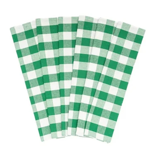 Serviettes de cuisine en coton 100% antimicrobiennes, écologiques, absorbantes, à carreaux Buffalo, pour le nettoyage du verre - Haute qualité - Product Image 1