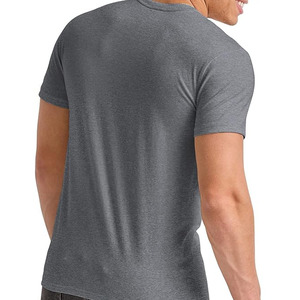 T-shirt pour homme de qualité supérieure, polyester/coton, logo personnalisé, séchage rapide, service OEM, t-shirt pour homme respirant personnalisé - Product Image 6