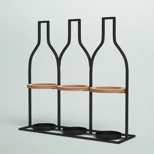 New Arrival Decorative Bottle Stand for Premium <b>Bar</b> Accessories Handmade Metal Wine Bottle <b>Rack</b> Stand for Luxury <b>Bar</b> Decor - Product Image 2