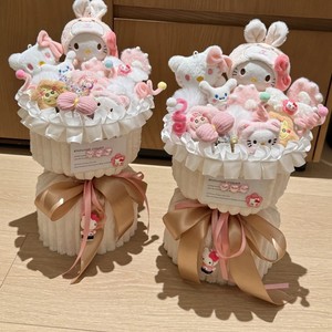 Adorable peluche chat avec fleurs, 35 cm, bouquet artisanal créatif, cadeaux romantiques pour <span class=keywords><strong>la</strong></span> décoration, jouet - Product Image 3