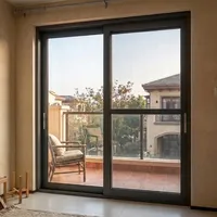 Ventanas Corredizas de Vidrio de Aleación de Aluminio Modernas de Alto Rendimiento DEEZON, Modelo Serie 120, Insonorizadas, Resistentes a Huracanes, Templadas 5