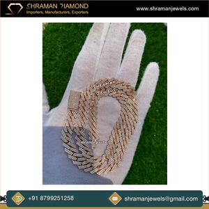 12.276 TCW 57.132 grammes unisexe bijoux fins 8MM glacé Moissanite diamant cubain lien chaîne solide 8MM chaîne anniversaire collier - Product Image 3