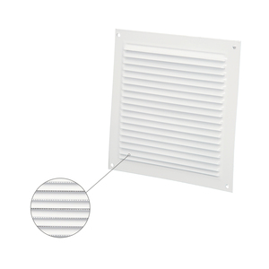 Griglia di ventilazione in alluminio con zanzariera avvitabile 175 x 175 mm. Bianco - Product Image 3