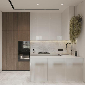 Stile australiano moderno modulare mobili da <span class=keywords><strong>cucina</strong></span> bianco opaco finitura Shaker porta in <span class=keywords><strong>legno</strong></span> lavello marmo angolo cottura - Product Image 6