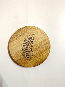 Dessous de verre en bois de marbre en bois d'acacia en pierre naturelle à graver Offre Spéciale pour boissons logo personnalisé imprimé - Product Image 2