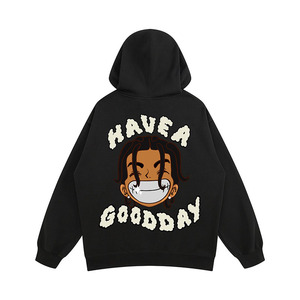 Sudadera con Capucha de Terciopelo Estampada de Moda Hip Hop Europea y Americana de Alta Calidad para Invierno, Envío y Entrega Rápidos - Product Image 6