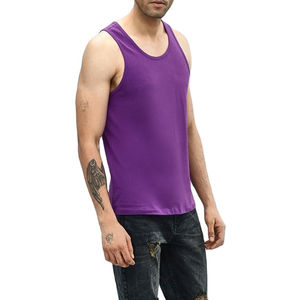 Débardeur de sport à capuche en coton tricoté pour hommes, évacuation de l'humidité, séchage rapide, respirant, vêtements de sport d'été, sur mesure, OEM - Product Image 3