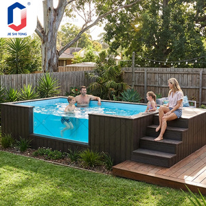 Piscina de Fibra de Vidrio de Lujo Sobre el Nivel del Suelo para Exteriores, Patio Trasero de Villa con Sistema de Iluminación LED - Product Image 3