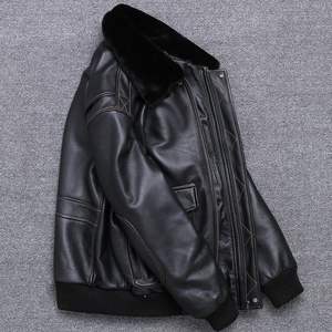 Chaqueta de Cuero Premium para Hombre, Diseño Elegante de Motociclista, Prenda Exterior Cálida y Duradera para Otoño e Invierno - Product Image 2