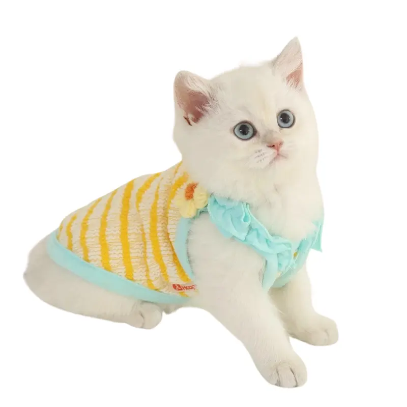 מכירה חמה לחתול אביב וסתיו קיץ קלע לחיות מחמד דק חתול אפוד בגדי חתולים