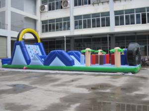 Vente flash : Jeu gonflable d'obstacles en PVC pour l'extérieur avec tunnel et blocs pour l'escalade et le glissement - Product Image 3