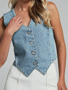 Chaleco Vaquero Sin Mangas de Diseño Moderno Ryan Pro Gear, Unisex, para Hombre y Mujer, Chaleco Vaquero con Capucha para Mujer - Product Image 5