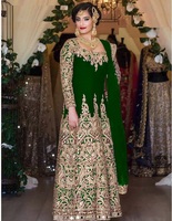 Dernière collection de costumes Salwar Kameez de style pakistanais en velours brodé avec des travaux de miroir réels