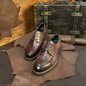 Zapatos Mocasines Cómodos de Piel Vacuna con Detalles Perforados y Suela Resistente al Desgaste, Zapatos Casuales para Hombre, Zapatos de Negocios - Product Image 4