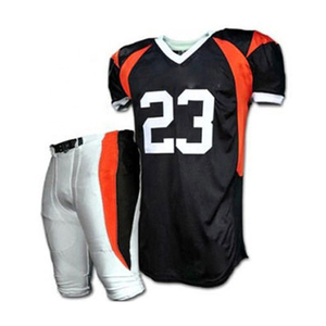 Ensemble de kits de football américain unisexe en polyester à conception personnalisée, nouvelle technique de sublimation, uniforme à manches courtes imprimé pour adultes - Product Image 4