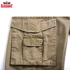 Nouveauté Pantalon cargo en coton de qualité Highland pour hommes avec taille élastique et braguette boutonnée par Elegant Sports - Product Image 6