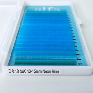 New Arrival Festival-Colored Neon Eyelash Extensions 0.15mm Thickness Easy <b>Model</b> Box Packaging Private Label Fans Made Vietnam - Product Image 1