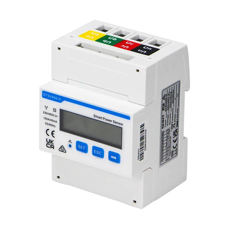 CHINT DTSU666-H 100 A/40 mA Low Voltage Modular 3 Phase DIN RAIL Meter Smart Power Sensor for there Phase inverters