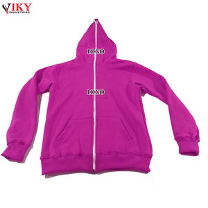 Custom Logo Full Zipper Men's Hoodie Autumn Season Made of Polyester/Cotton Plain Dyed - Product Image 5