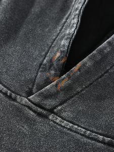 Sudadera con Capucha de Forro Polar de Invierno Lavada al Ácido de Poliéster/Algodón de Alta Calidad al por Mayor, Serie High Street, Lavada a la Piedra Vintage - Product Image 5