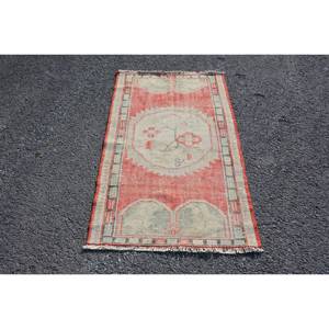 Vintage 29 X 51 ft Red Beige Turkish Large Area Rug Classic Style Classic Rectangle Patchwork Abstract Wool Latex Room Rug - Product Image 1