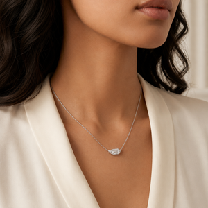 Collar con Colgante de Diamante Corte Radiante para Mujer, Chapado en Oro Blanco de 18K, Collar Solitario Clásico con Moissanita, Joyería de Compromiso - Product Image 3