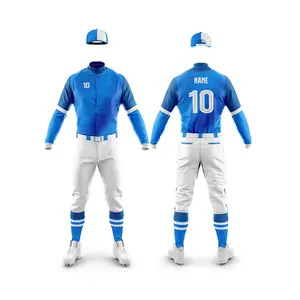 定制印花棒球运动衫棒球制服100% 聚酯棒球垒球透气升华制服穿