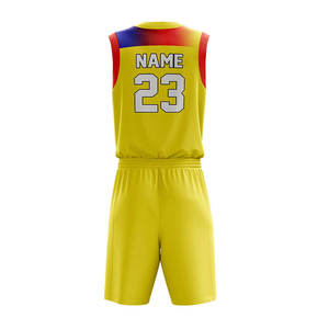 Personalizado personalizable barato 100% poliéster Reversible baloncesto Jersey transpirable entrenamiento baloncesto uniforme conjunto para los hombres - Product Image 4