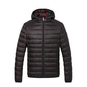Manteau d'hiver respirant rembourré d'extérieur noir brillant personnalisé pour hommes veste matelassée épaisse en duvet bulle pour hommes fabricant - Product Image 1