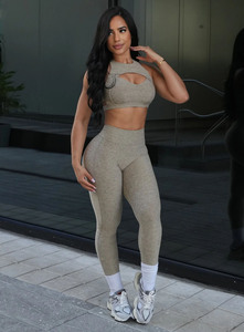 Lo último en mallas activas de cintura alta para mujer, cintura elástica, espalda, V, levantamiento de glúteos, entrenamiento, gimnasio, pantalones de Yoga, nueva llegada - Product Image 5