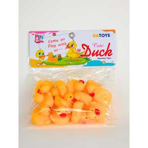 Mini Cute PVC Toy Ducks Pack of 12 Bath Duck for Bathtub Use Custom Logo <b>Small</b> Size Vinyl Plastic Float Squeeze Feature - Product Image 3