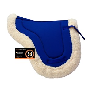 Almohadilla de malla transpirable premium con relleno de espuma, forro de piel gruesa y antideslizante para equitación y salto. - Product Image 2