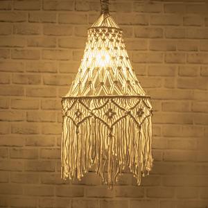 Handmade <b>Macrame</b> Lamp Shades | Boho Fringe Chandelier Lighting at Best Price From India - Product Image 2