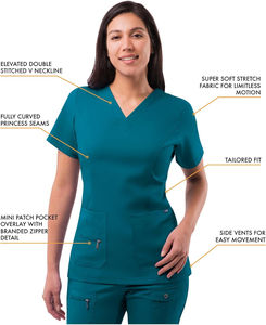 Ensembles de gommage grande taille en gros uniformes d'hôpital infirmier vêtements médicaux confortables en coton et polyester - Product Image 4