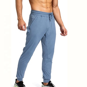 Custom 4-<b>Way</b> Stretch Lightweight Drawstring Side Pocket Plain Full Length Joggers Nylon Spandex Jogger Pants <b>Men</b> - Product Image 3