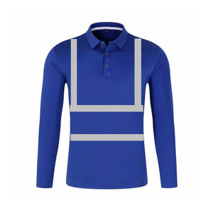 Top Selling High Visibility Safety <b>Polo</b> Shirt for Men's Long Sleeve Hi Viz Workwear Shirts for Men's at Wholesale 2024 - Product Image 3