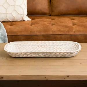 Bandeja de servicio de madera duradera con acabado de textura natural diseñada para uso diario en hoteles o restaurantes en casa - Product Image 2