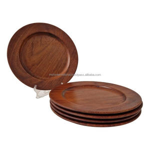 Plato de madera de acacia de Navidad, plato de madera para servir, plato de comida de árbol, plato de charcutería de frutas, bandeja de madera para Navidad - Product Image 3